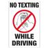 No Texting While Driving - 4 x 6 Decal