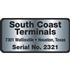 Custom Silver Polyester Decals - Chrome Finish - 1 3/8" x 2 3/4"