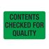 Food Facility Labels - Contents Checked For Quality - RL/500