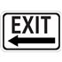 Exit Left Arrow High Intensity Reflective Sign 12" x 18"