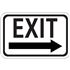 Exit Right Arrow High Intensity Reflective Sign 12" x 18"