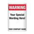 Custom Worded Reflective Security Sign -  Warning 12x18