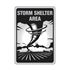 Storm Shelter Area Sign Reflective Aluminum 10"x14"