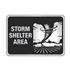 Storm Shelter Area Sign Reflective Aluminum 7"x10"