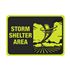 Storm Shelter Area Sign Luminescent Aluminum 7"x10"