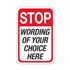 STOP Traffic Sign 12"x18" - Custom